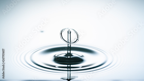 Macro shot of a water drop collision. abstract water splash