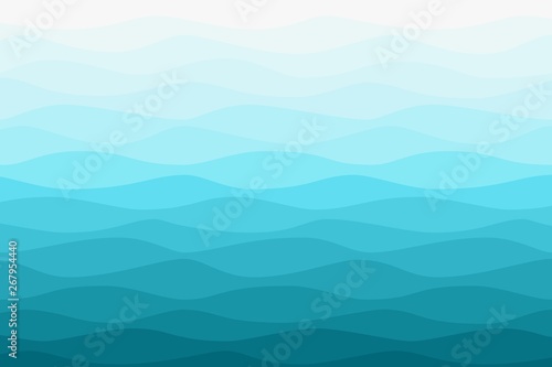 Fototapeta Naklejka Na Ścianę i Meble -  Sea water wavy blue nautical background