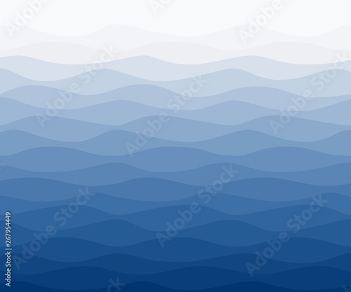 Sea water wavy blue nautical background