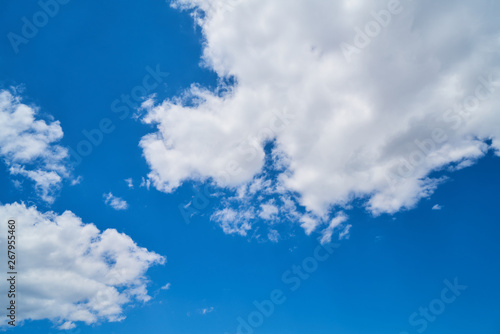 Beautiful sky with fluffy clouds