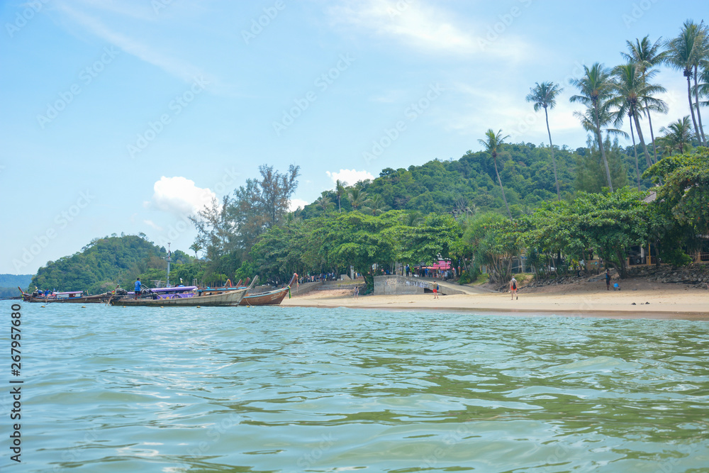 A view of Krabi beach in Thailand.