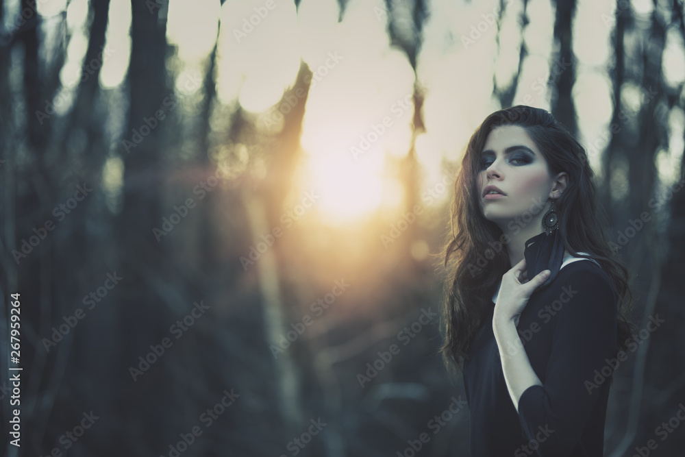 Fototapeta premium mysterious beautiful girl