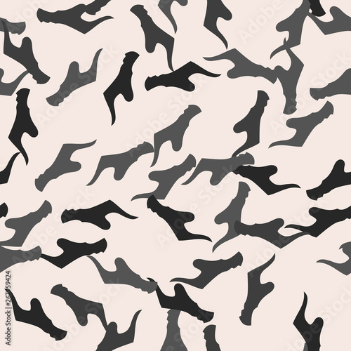 Urban UFO camouflage of various shades of gray and nude colors