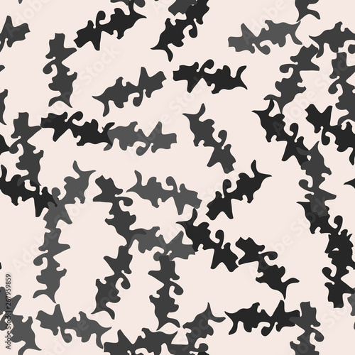 Urban UFO camouflage of various shades of gray and nude colors