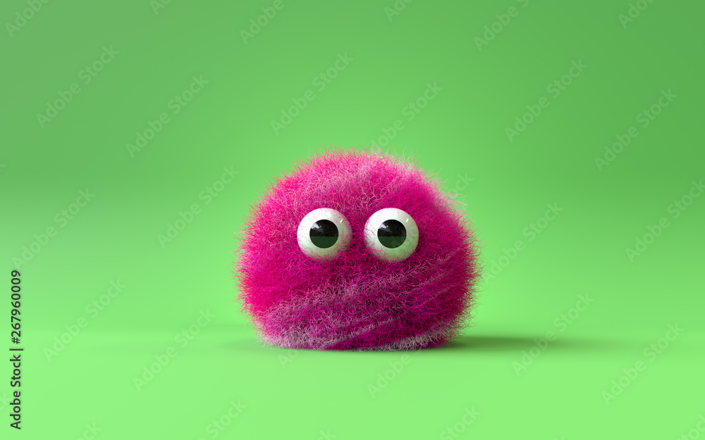 3d cute furry monster,3d cartoon character 3d cute furry monster,3d cartoon character