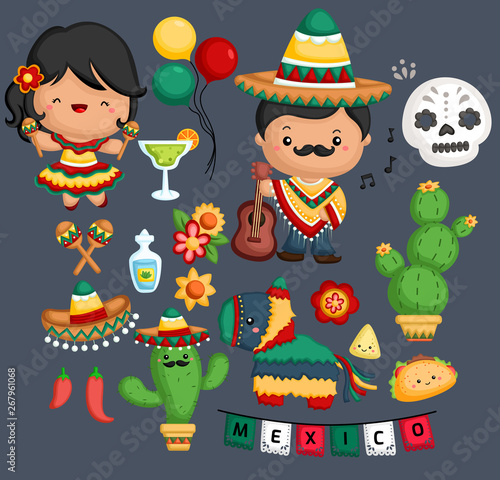 a vector of mexican culture and tradition