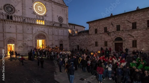 4K Timelapse Possesion of Easter at Assisi, Umbria, Italy photo