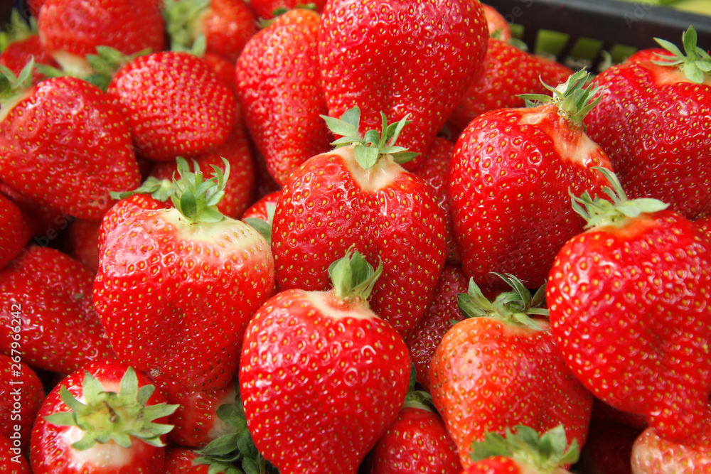 Ripe strawberry fruit berry closeup background Ripe strawberry fruit berry closeup background