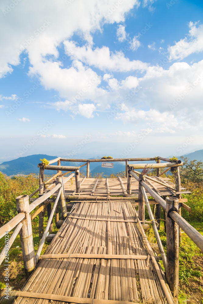 View point on mountain sky with cloud