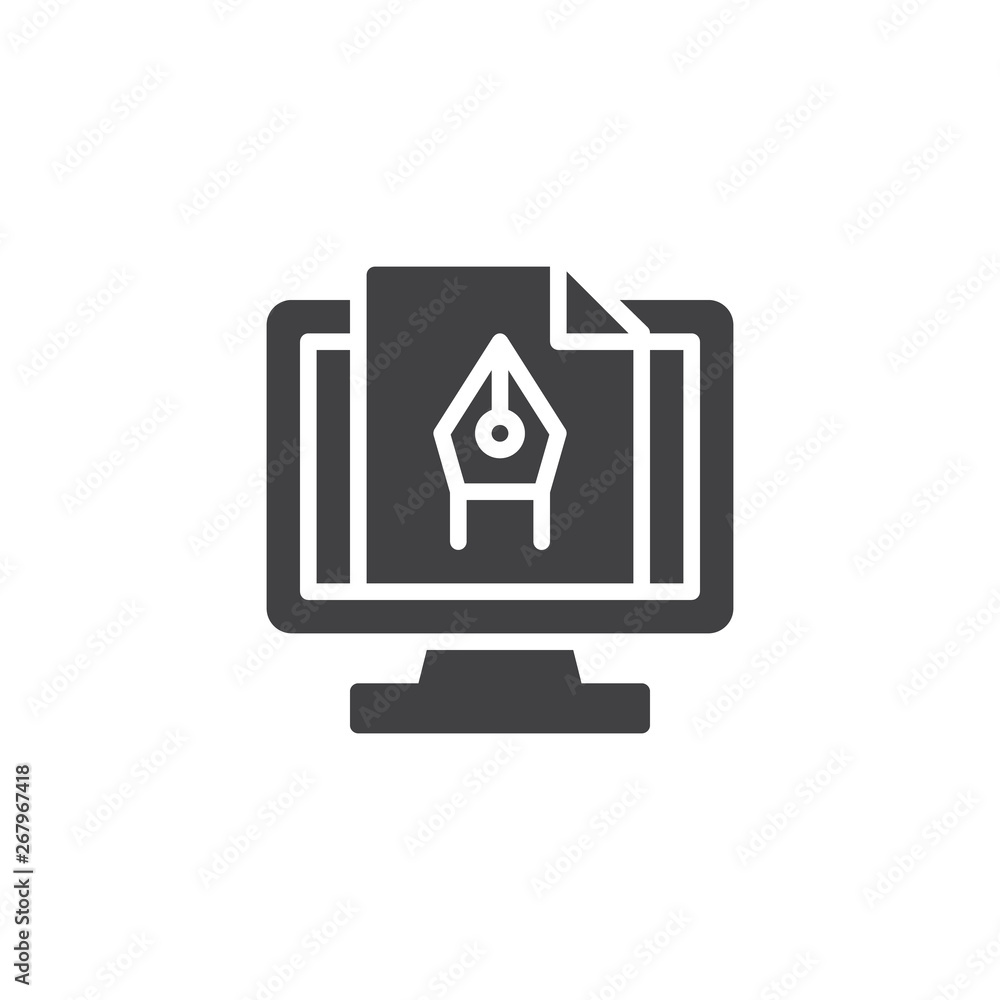 Computer graphics vector icon. filled flat sign for mobile concept and web design. Computer pen tool glyph icon. Symbol, logo illustration. Pixel perfect vector graphics Computer graphics vector icon. filled flat sign for mobile concept and web design. Computer pen tool glyph icon. Symbol, logo illustration. Pixel perfect vector graphics