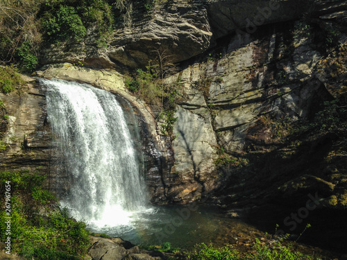 Waterfall in Pisgah National Forest in North Carolina 