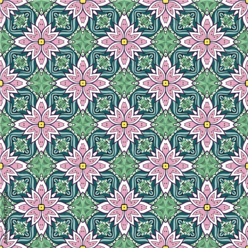 Mosaic islamic seamless pattern texture. Decorative pattern ornamental multicolor.