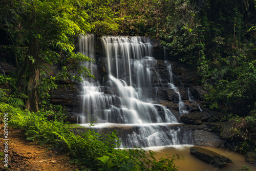 Fototapeta Naklejka Na Ścianę i Meble -  Fresh waterfall in Bogor, Indonesia