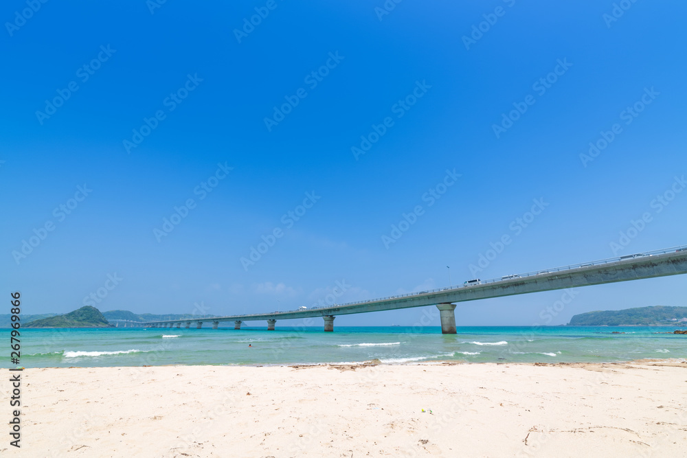 Fototapeta premium 日本の絶景角島大橋【山口県】