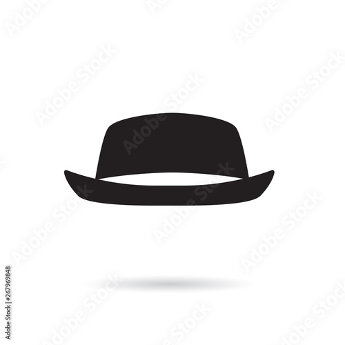 bowler hat icon- vector illustration