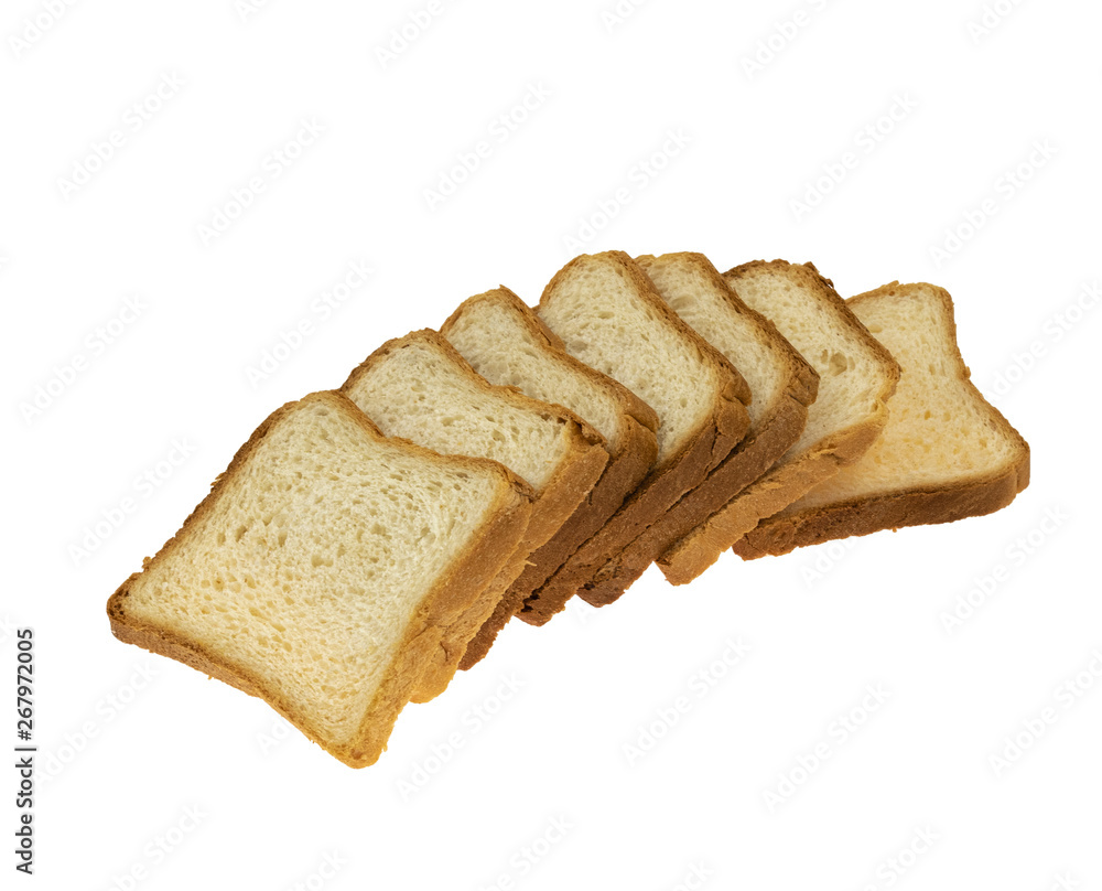 Sliced sandwich bread isolated on white background Sliced sandwich bread isolated on white background