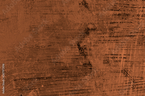 Detail of distessed brown wall, grungy background or texture photo