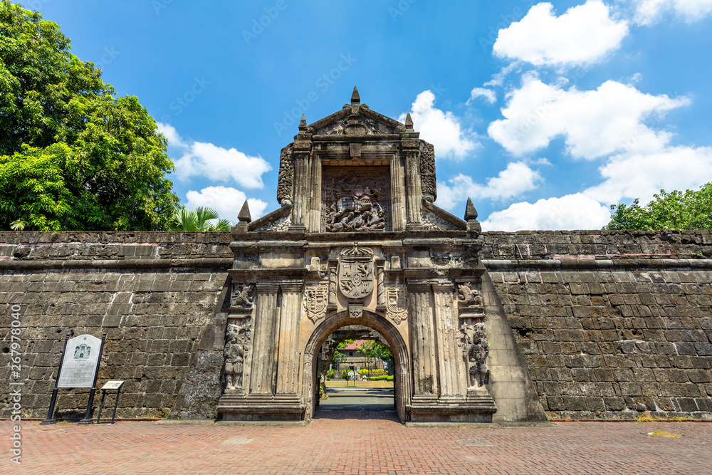 main gate of Fort Santiago in Manila, Philippines