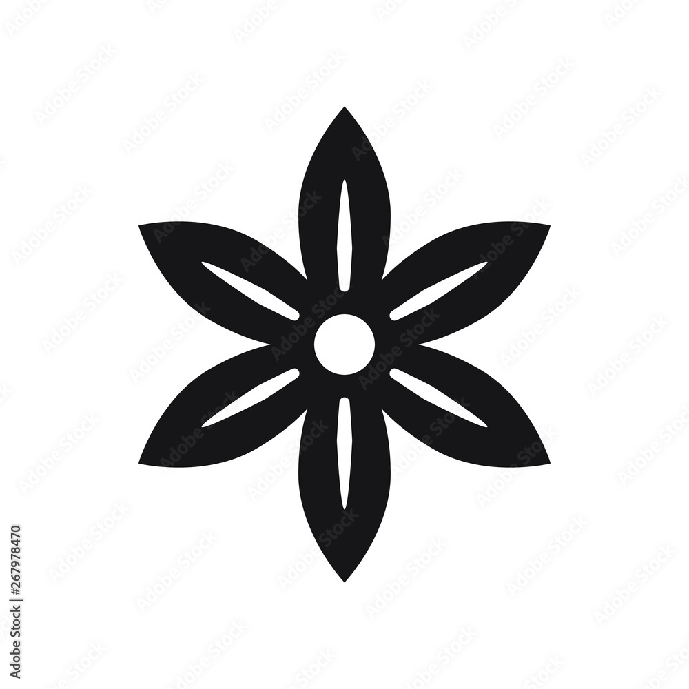 Flowers icon isolated, black solid icon. Flowers icon isolated, black solid icon.