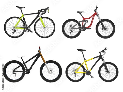 set of bicycles