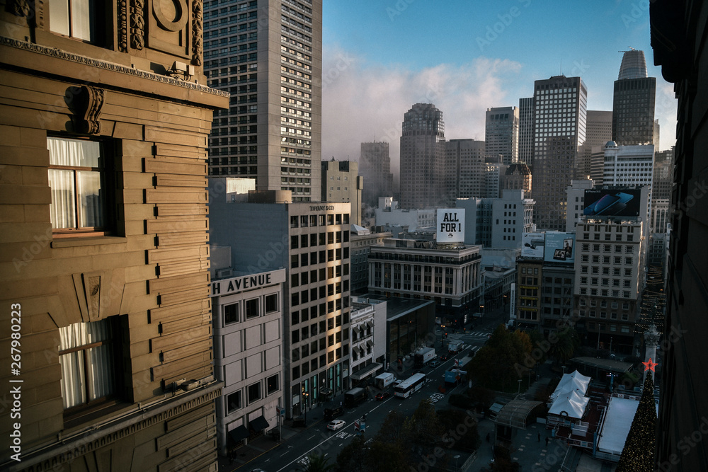 Cityscape at Sunrise in San Francisco, California 