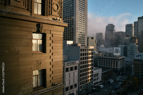 Cityscape at Sunrise in San Francisco, California 