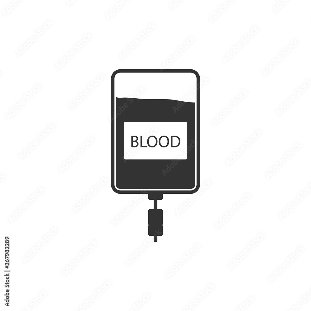 Blood bag icon. Vector illustration, flat design. Blood bag icon. Vector illustration, flat design.
