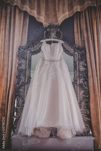 Wedding Dress in mirror