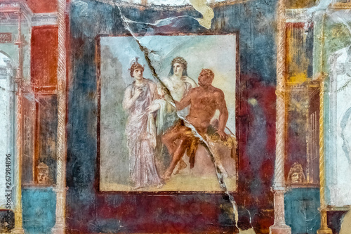 Fotografie remains of the city of Pompeii destroyed by the eruption of Vesuvius in the year