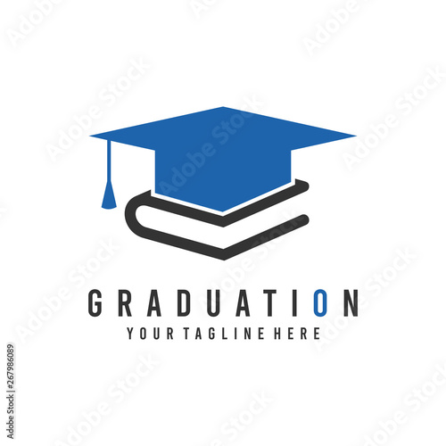 Graduation logo Education logo University Icon Symbol Flat Vector Design