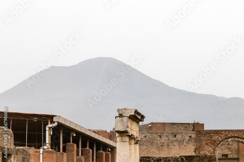 remains of the city of Pompeii destroyed by the eruption of Vesuvius in the year 79 AD