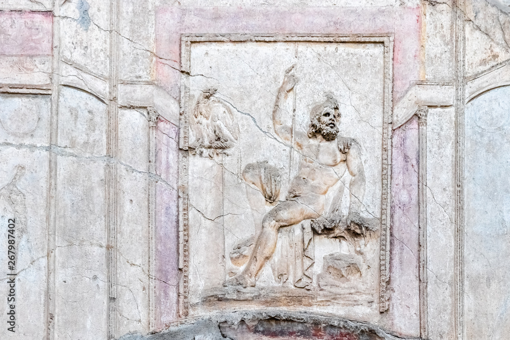 Obraz premium remains of the city of Pompeii destroyed by the eruption of Vesuvius in the year 79 AD