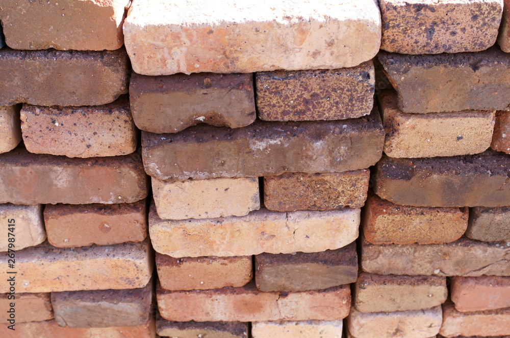 Fototapeta premium Brick block tile gardening department