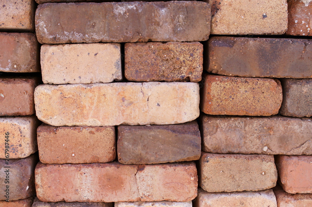 Fototapeta premium Brick block tile gardening department