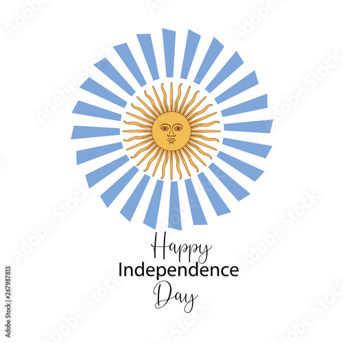 Argentina happy independence day greeting card, banner, vector illustration. -vector