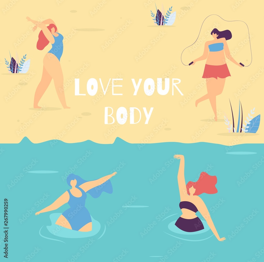 Love Your Body Motivational Woman