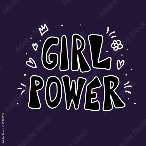 Girl power. Vector illustration.