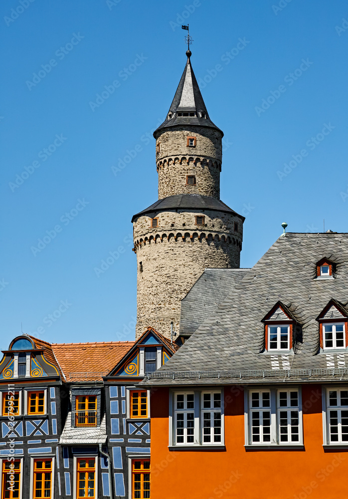 Naklejka premium idstein witch tower old taunus town hesse germany