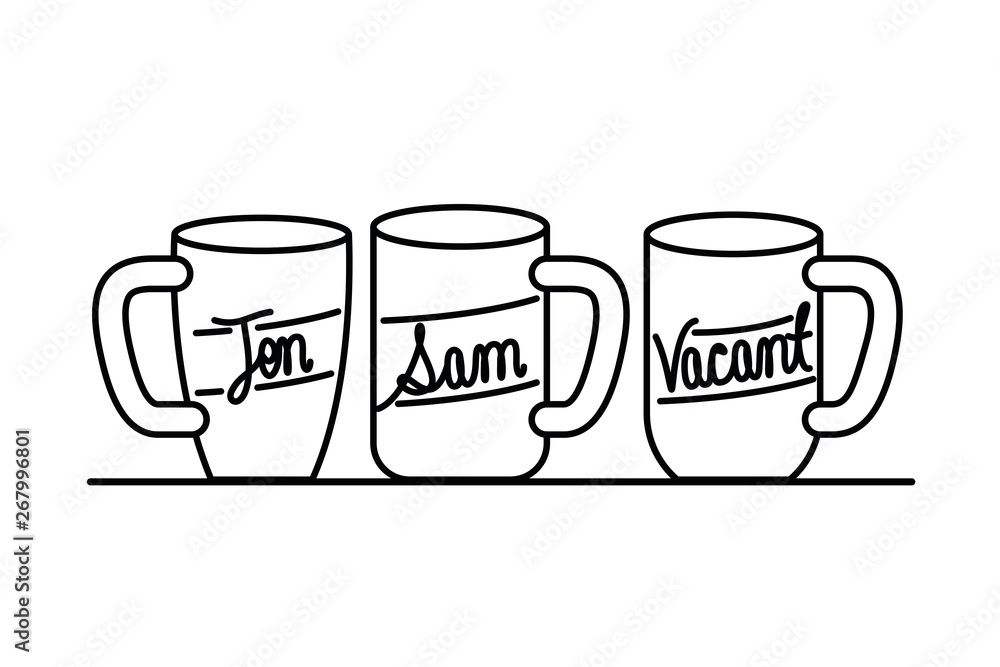 cups of coffee with white background cups of coffee with white background