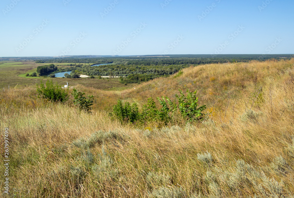 Fototapeta premium Location of the ancient Mayak Fortress, Divnogorsk Natural Reserve