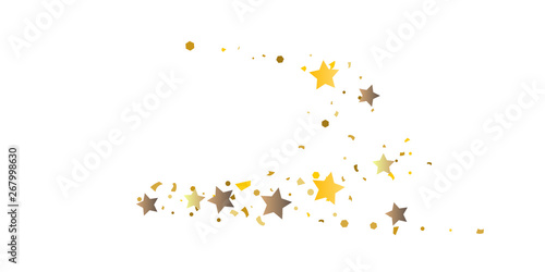  Golden glitter confetti of stars.