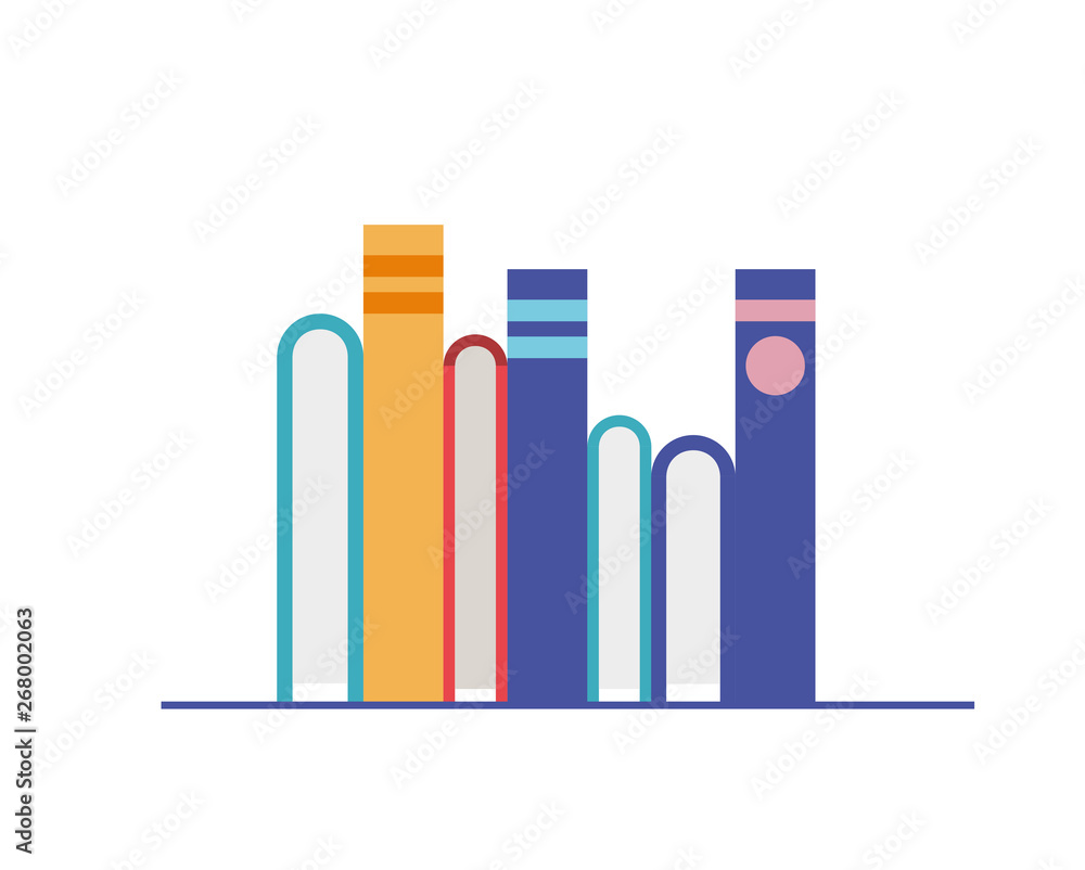 shelving with books in white background shelving with books in white background