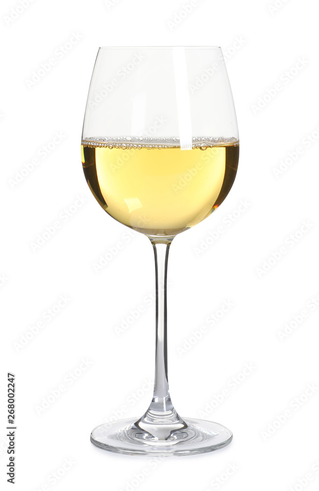Glass of delicious expensive wine on white background Glass of delicious expensive wine on white background