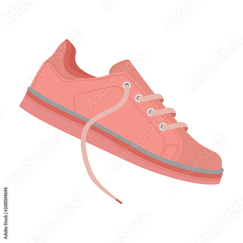 Sneakers. Women's sneakers. Women's sports shoes. Vector stock illustration isolated on white background