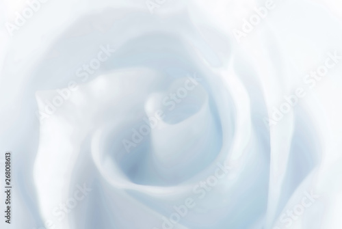 Blurred background. Gently blue slightly dim winter rose out of focus