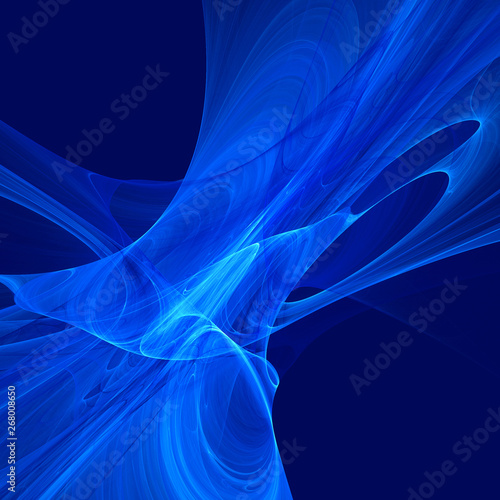 Fractal abstraction on a dark blue background © Sozh