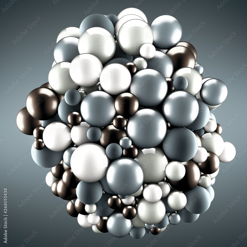 Festive, positive, bright gray background with balls. 3d illustration, 3d rendering. Festive, positive, bright gray background with balls. 3d illustration, 3d rendering.