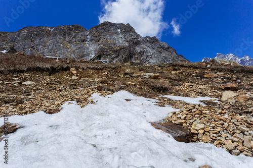 View of alps in Yumthang valley