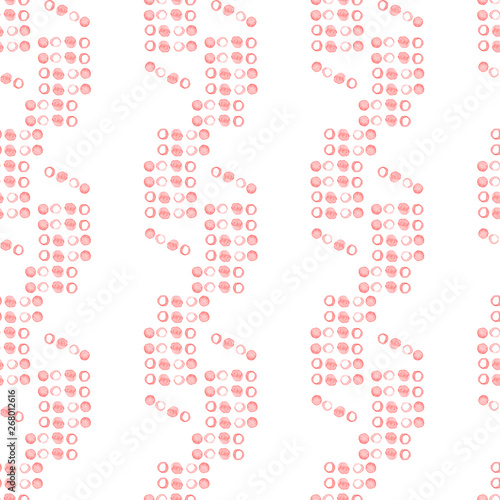 Pink dots abstract seamless pattern Hand drawn Simple Wrapping paper design