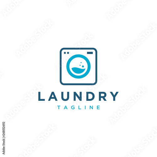 laundry vector logo design